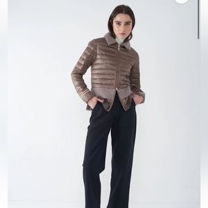 Sosken Bev Taupe Lightweight puffer jacket